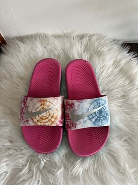 Nike Pink Tie-Dye Slide Sandals Usage Details Reference Photos